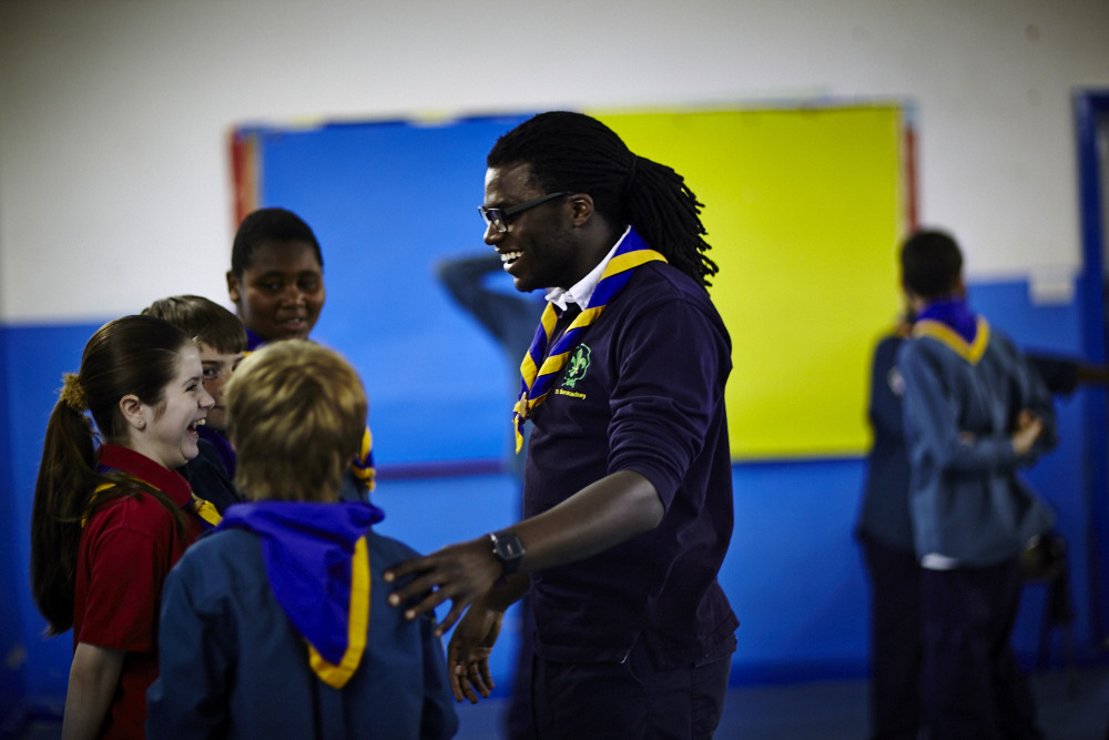 A volunteer leader with Scouts