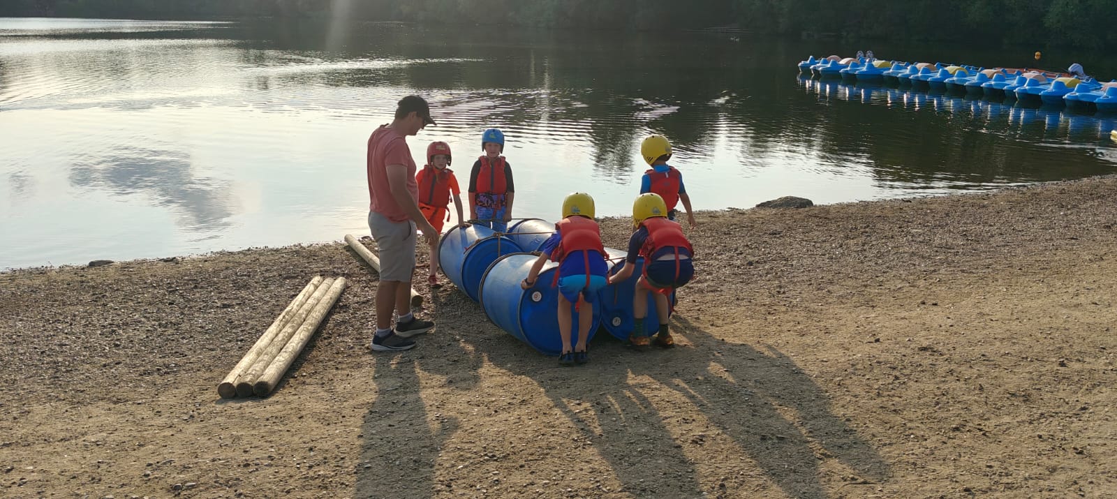 1st Warfield young people at a lakeside activity